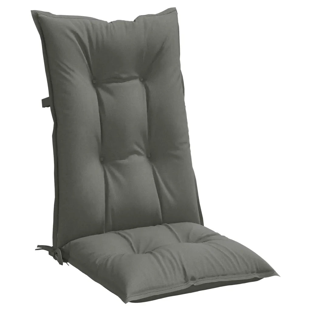 Cuscini Sedia Schiena Alta 4 Grigio MÃ©lange 120x50x7 Tessuto
