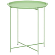 Tavolo da Giardino Rotondo con Bandeja Estraibile ¨C Zephmum ¨C Verde ?46x53 cm