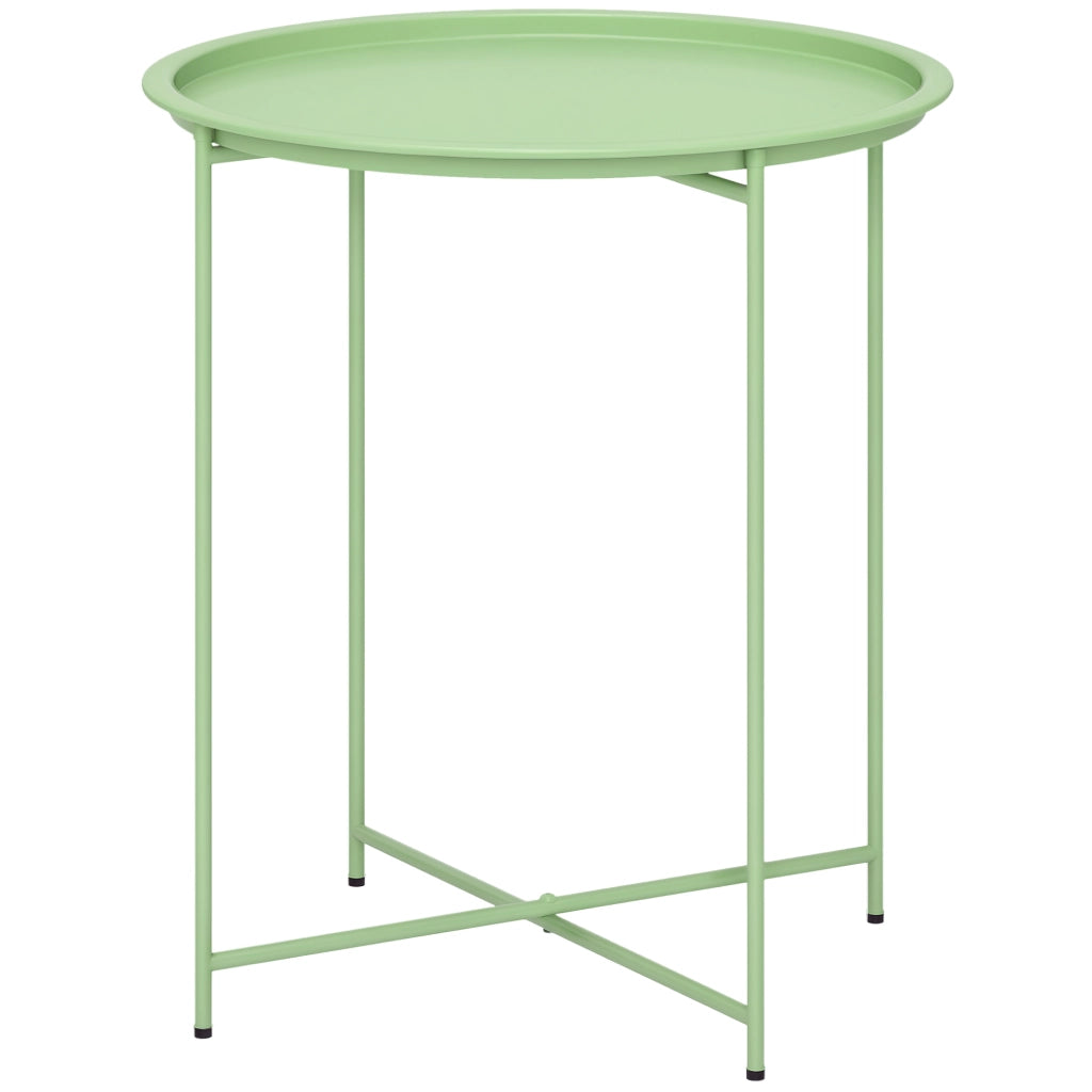 Tavolo da Giardino Rotondo con Bandeja Estraibile ¨C Zephmum ¨C Verde ?46x53 cm