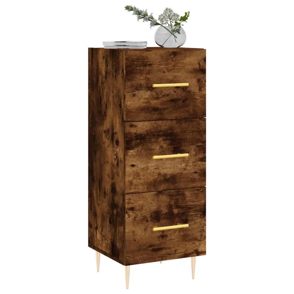 Credenza Rovere Fumo 34,5x34x90 cm in Legno Multistrato 828593