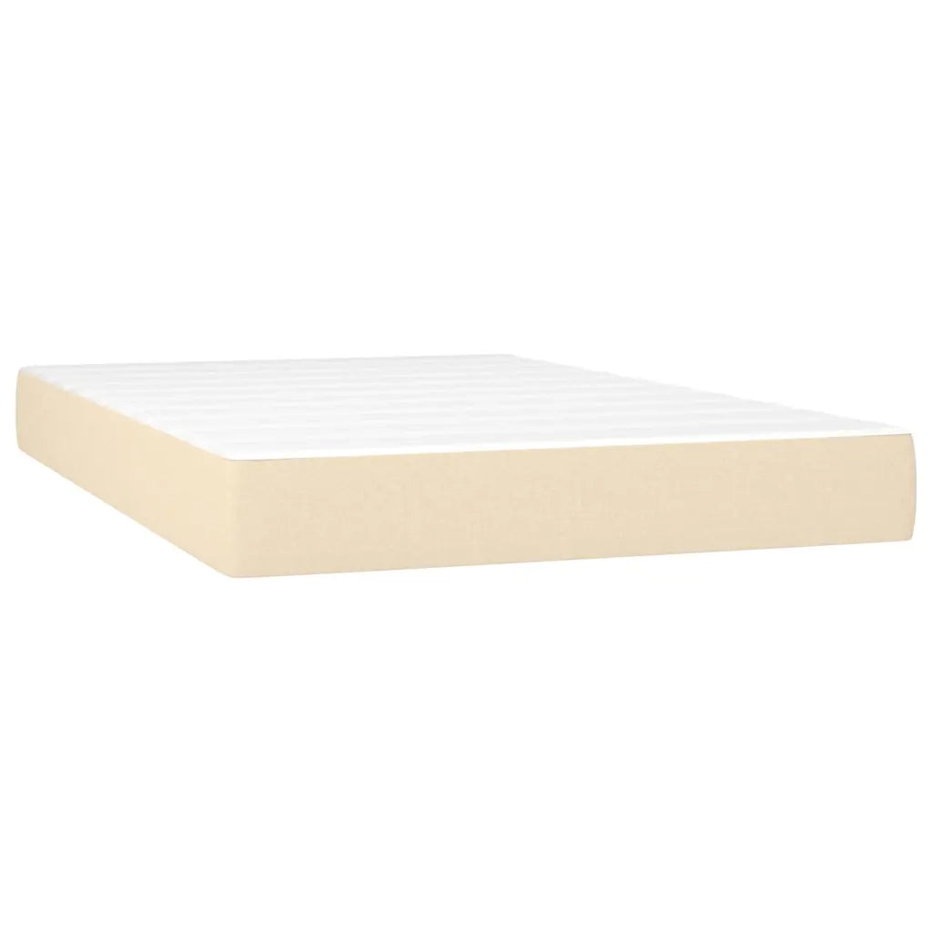 Letto a Molle con Materasso e LED Crema 120x200cm in Tessuto cod mxl 59227