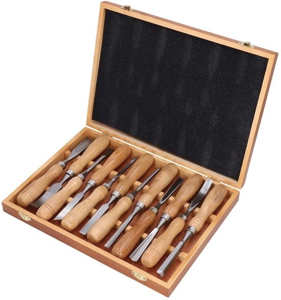 Set di Snidatutto in Legno da 12 pezzi con Maniglie in Legno