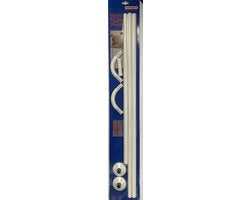 Douchegordijn L-shape per angolo con supporto e stantuffo in acciaio inossidabile (nero, 70-100 x 70-100 cm)