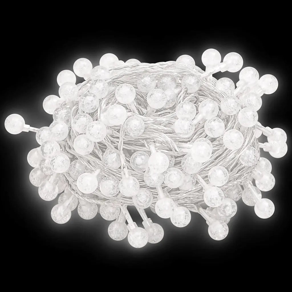 Filo di Luci Sferiche 20m 200 LED Bianco Freddo 8 Funzioni 328811