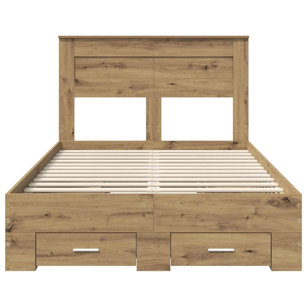 Struttura del letto Rovere artigianale 120 x 190 cm 3410010