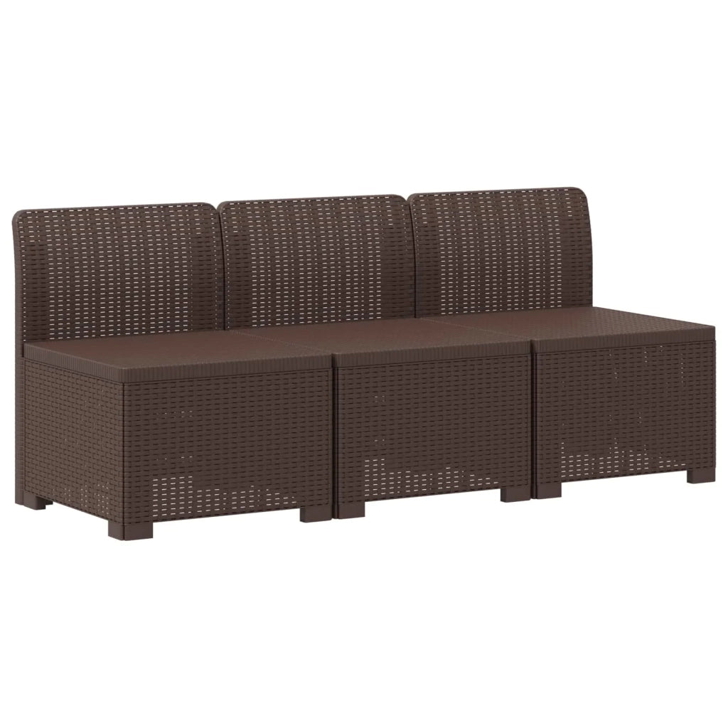 Divano da giardino 3 posti con cuscini in look rattan PP 8011967
