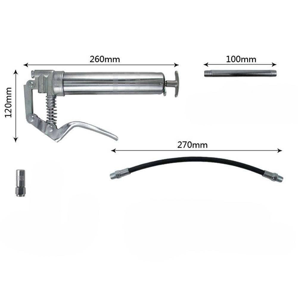 Trade Shop - Pompa Ingrassatore Pistola Per Grasso Aria Manuale 120ml Pompa Manuale -