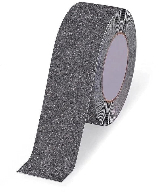 Tappetino antisliporto a doppie bobine, tappetino antiscivolo, tappetino autoadesivo, tappetino antisliporto per scale, tappetino di avviso, super antiscivolo, adatto per uso interno ed esterno, grigio, 5 cm x 5 m