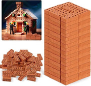 Mini mattonelle in cotto - 50 pezzi rosso - mattoncini in miniatura per artigianato - piastrelle per modelli - blocchi da costruzione - decorazione per poppa e giardino.