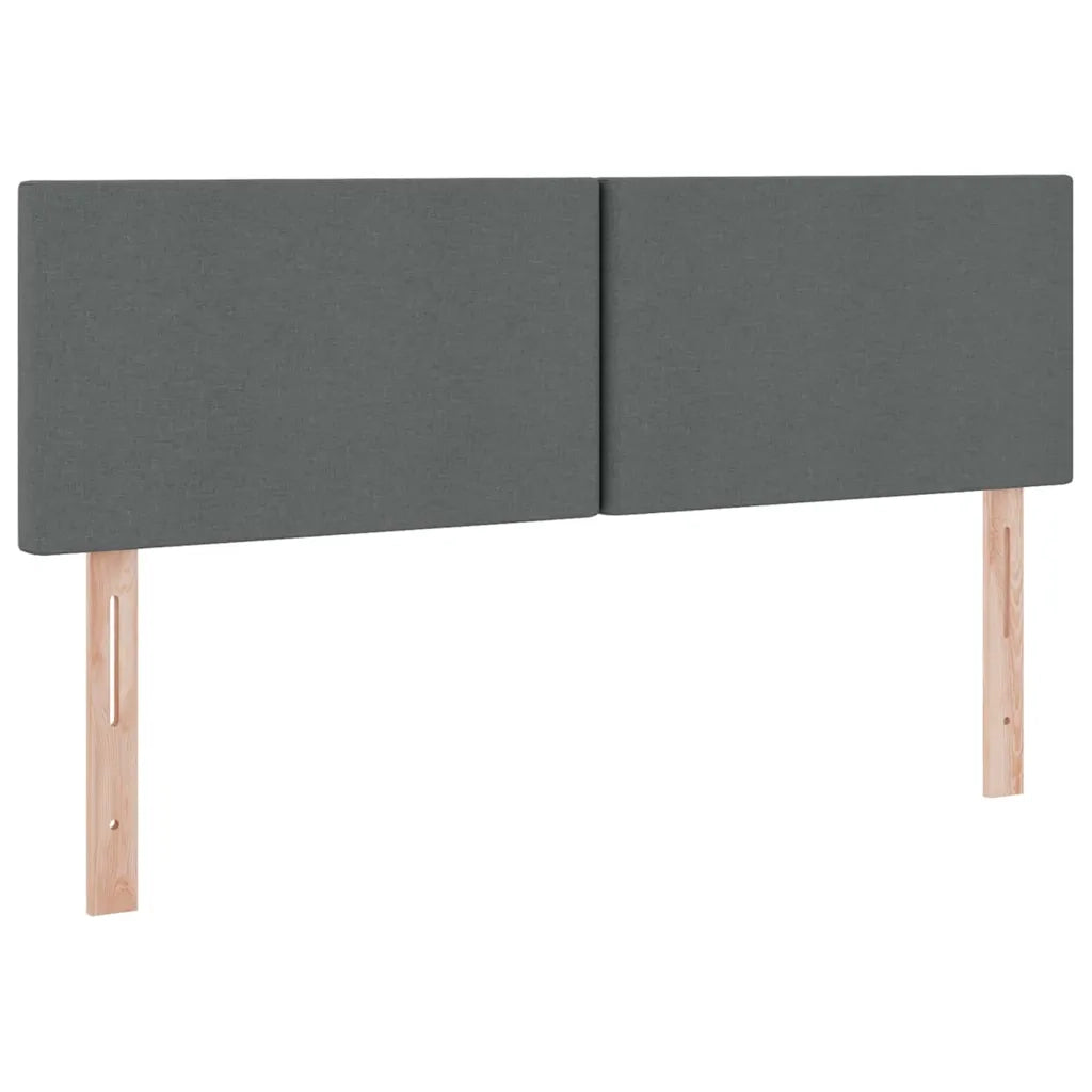 Letto con contenitore e LED Grigio scuro 140 x 200 cm Tessuto 3371086