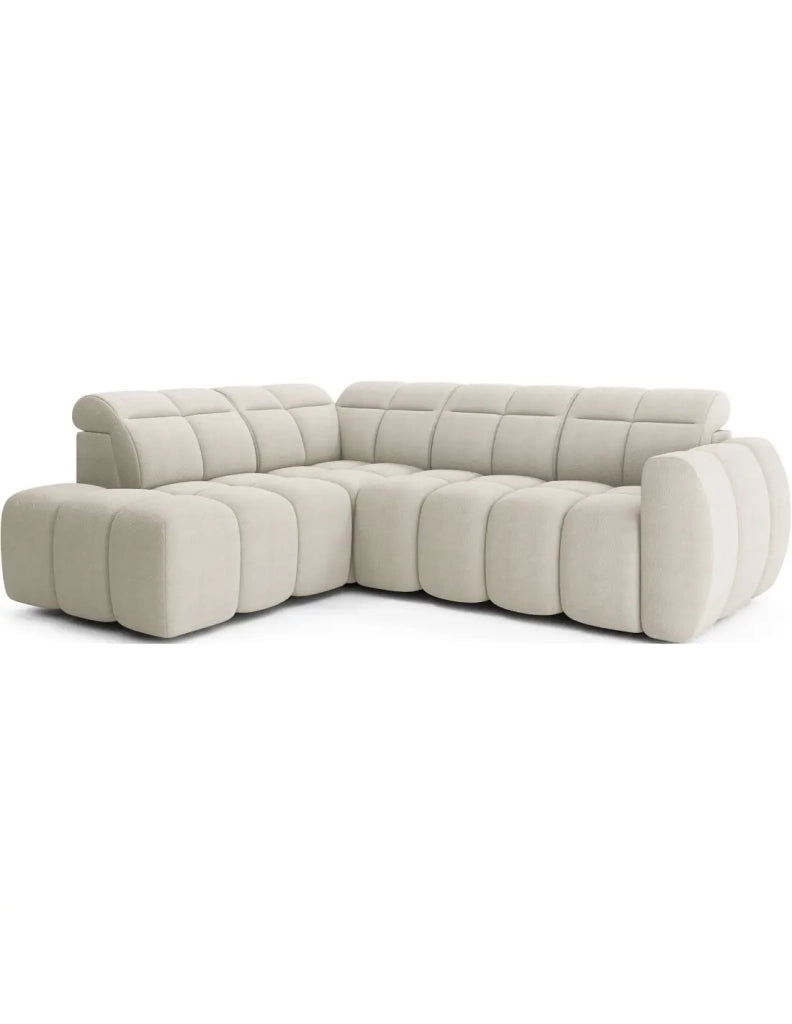 Divano angolare elettrico RONDA 4 posti beige – angolo sinistro