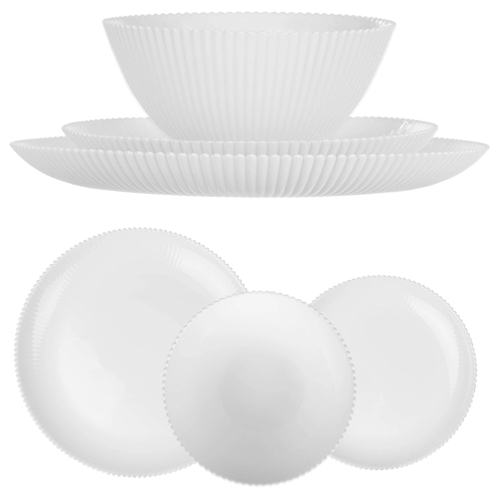 Set di stoviglie KADAX, 3 pezzi, piatti, stoviglie bianche