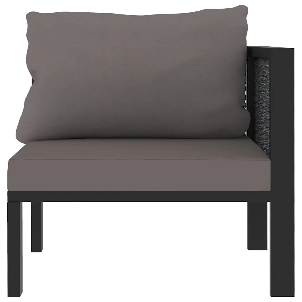 idaXL Divano Angolare Modulare Bracciolo Sinistro Polyrattan Antracite  cod mxl 64039
