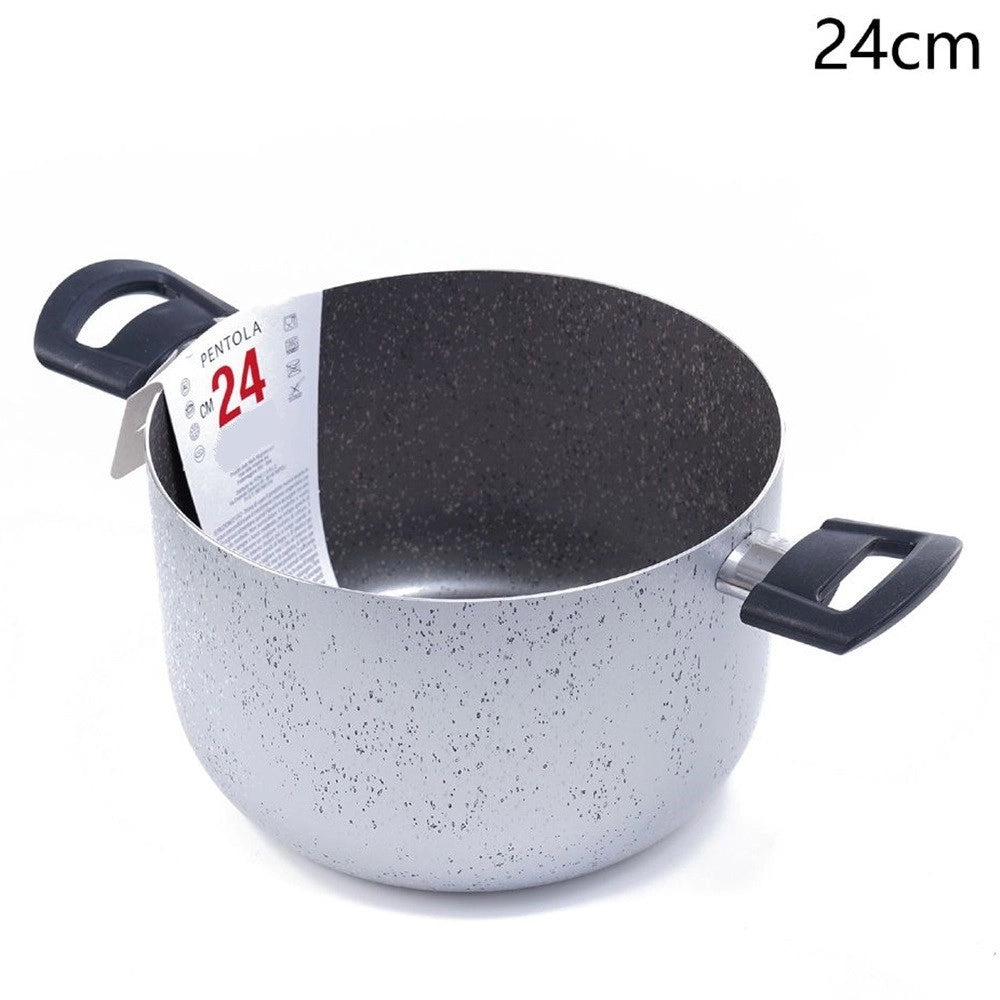 Trade Shop - Casseruola Pentola Con 2 Manici Antiaderente Diametro 14/16/24/26 Cm Utensile Per Cucinare -