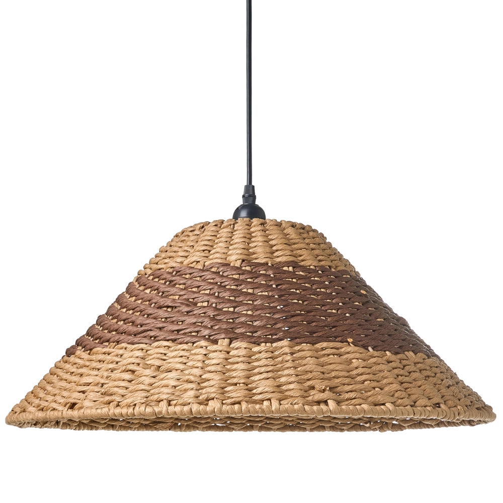 Lampada a sospensione Corda di carta naturale Plafoniera con paralume intrecciato Sala da pranzo Soggiorno Stile Boho