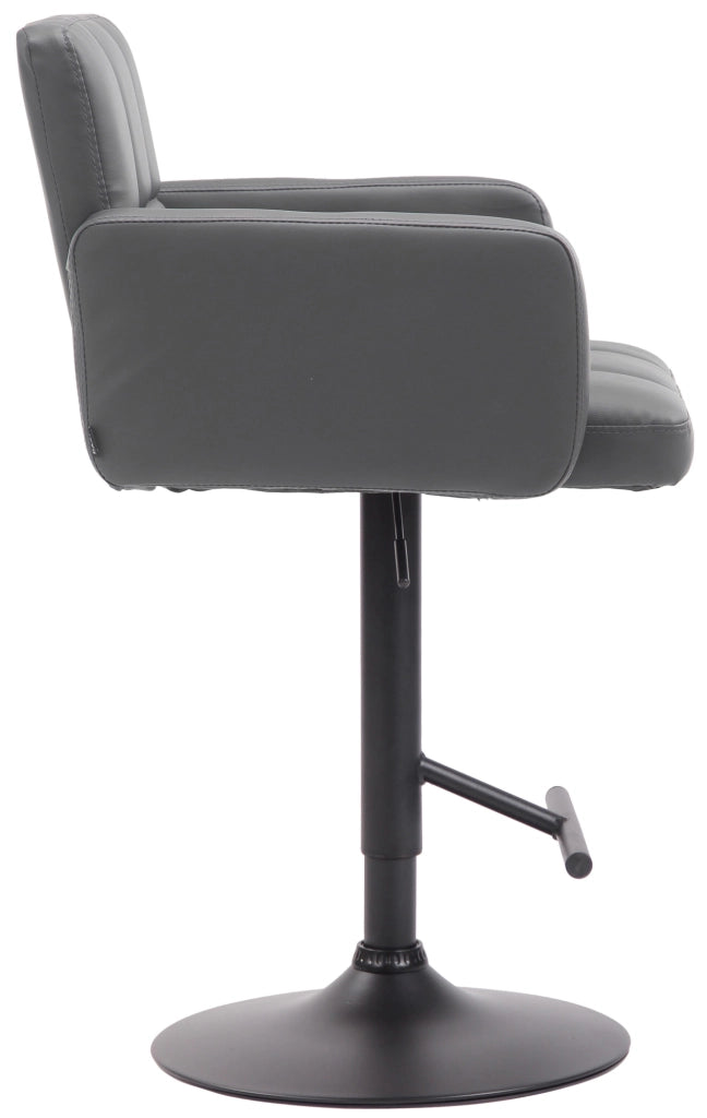 Sgabello Los Angeles in similpelle grigio,nero