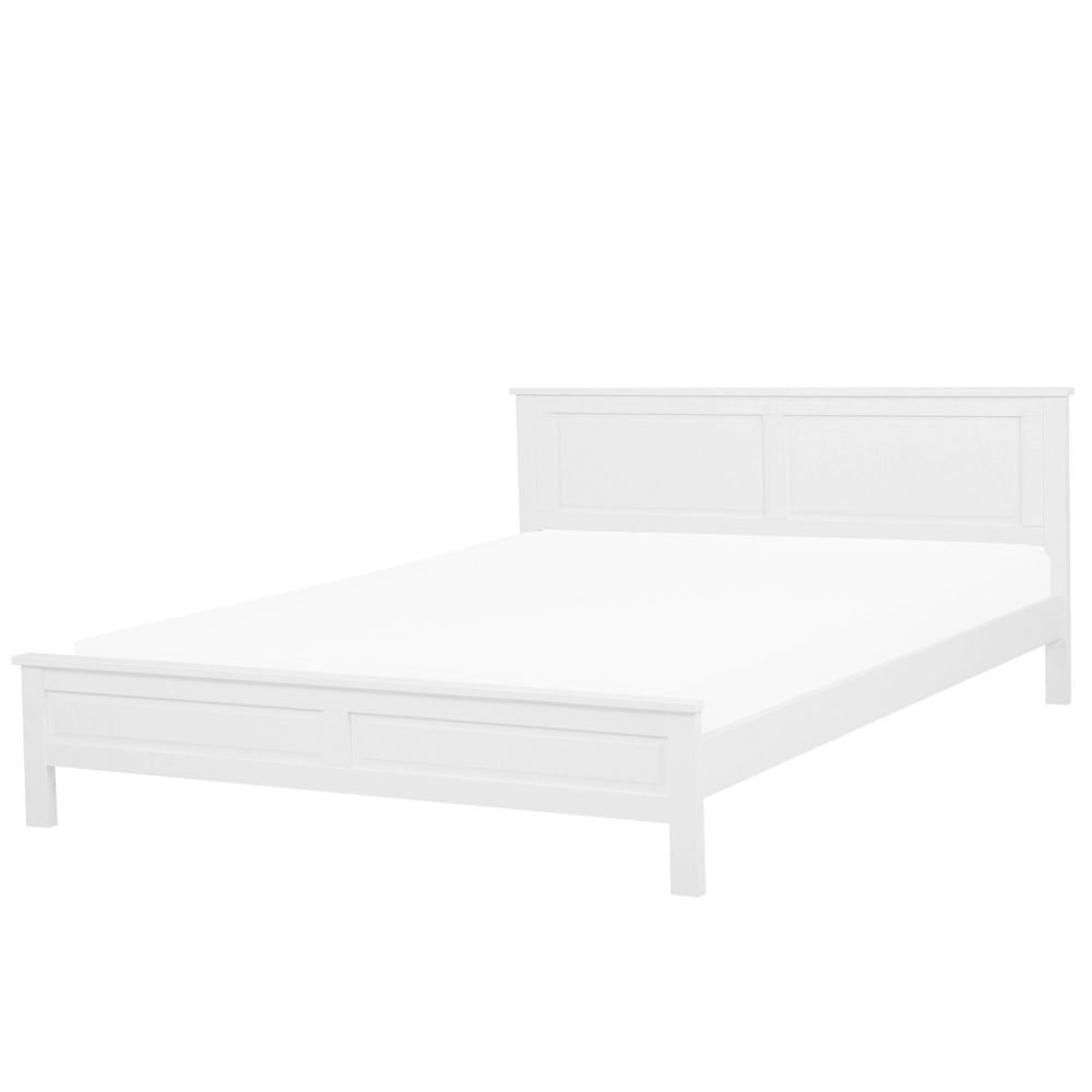 Letto in legno di pino bianco 180 x 200 cm in stile scandinavo