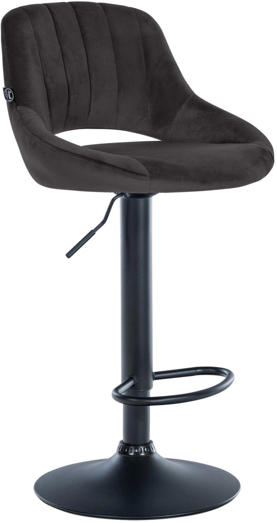 Sgabello da bar Milet velluto nero 6