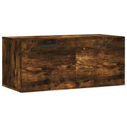 Mobiletto decorativo da parete pratico e funzionale 80 x 36 x 35 cm in legno composito finitura rovere affumicato 02_0048872