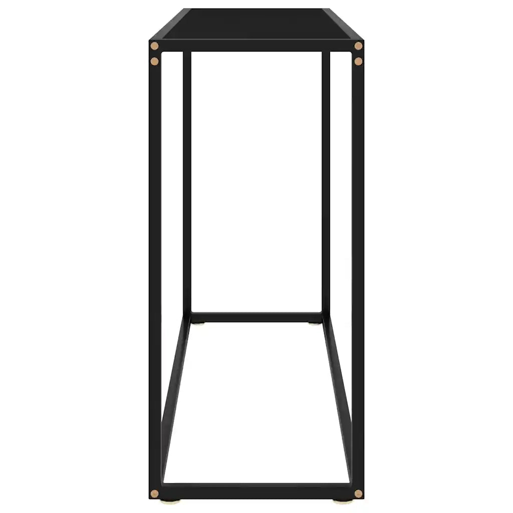 Tavolo Consolle | Tavolo d'Ingresso Nero 100x35x75 cm in Vetro Temperato