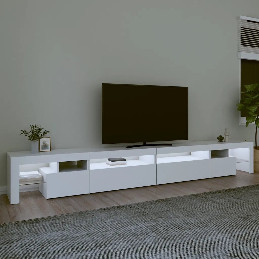 Mobile Porta TV con Luci LED Bianco 290x36,5x40 cm 3152802