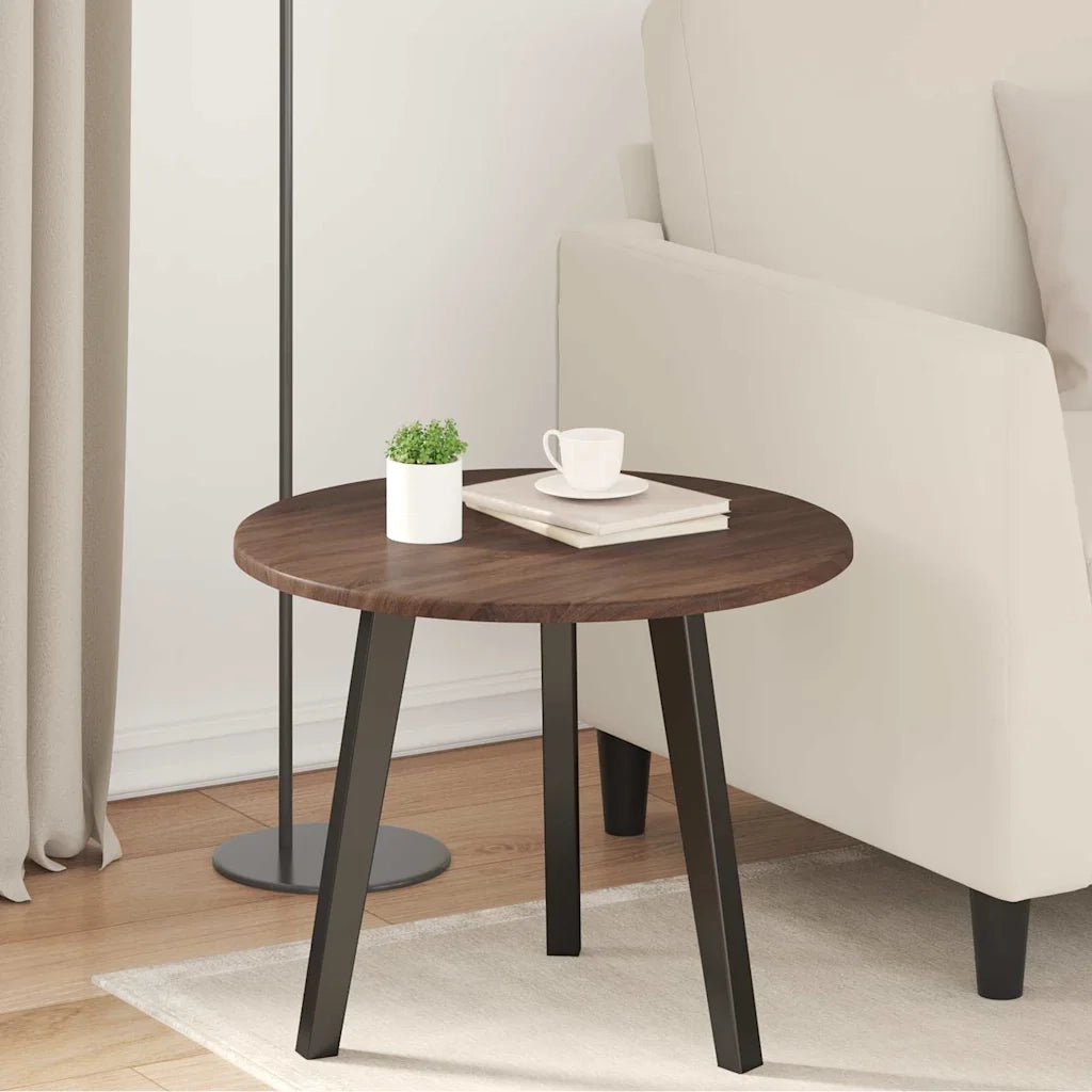 Piano del tavolo Rovere marrone Ø 50 x 1,5 cm Legno multistrato