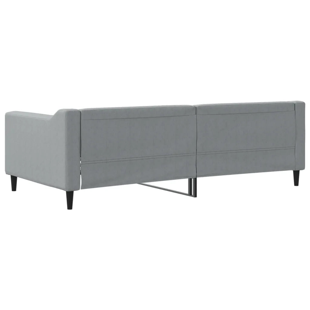 Letto da Giorno Grigio Chiaro 100x190 cm in Tessuto 354176