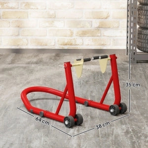 SUPPORTO MOTO in acciaio rosso, 544 kg, 35 x 38 x 64 cm