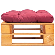 Divano da Giardino a Pallet e Cuscino Rosso Legno Marrone ambra 277442