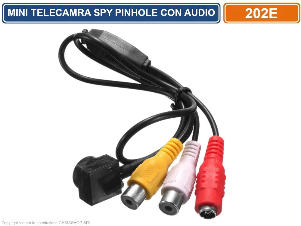 CCTV MINI TELECAMERA SPY PINHOLE CCD SONY 1/3 650TVL 3.7MM CON MICROFONO