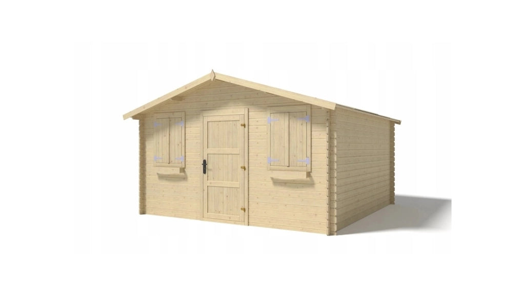 Casetta da giardino in legno - 16m2 - 4x4m - 28mm - colore: naturale - DOM149 - ALTANKA