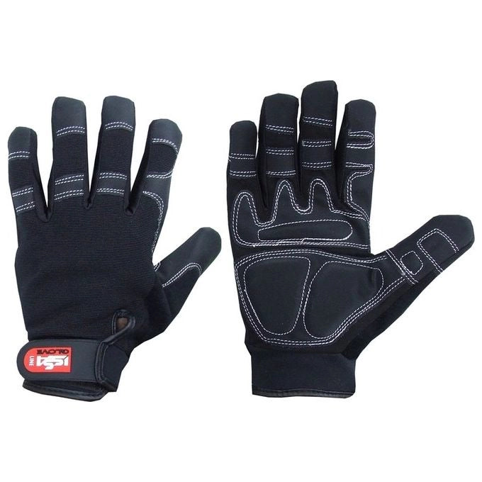Issaline 07206 ISSA SHOCK Guanti da Lavoro Pelle Sintetica Antivibrazione Categoria II EN388 2222 taglia M colore Nero Grigio
