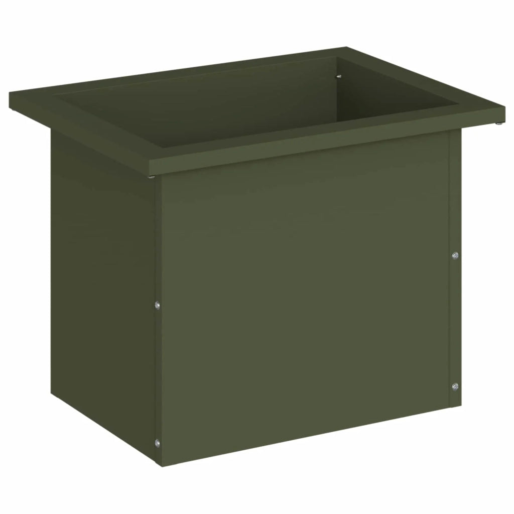 Fioriera da giardino con LED Verde Oliva 30 x 40 x 30 cm 8008076