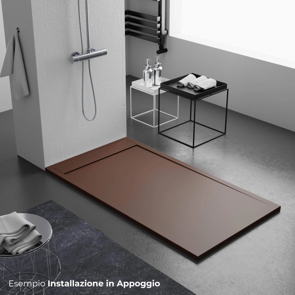 Piatto Doccia 90x180 cm in Pietra Bonussi Kamet Marrone