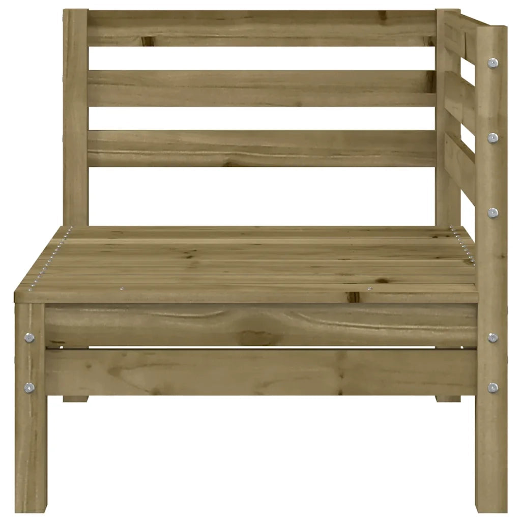 Divano da Giardino 2 Posti-Sofa da giardino con Poggiapiedi Legno Pino Impregnato