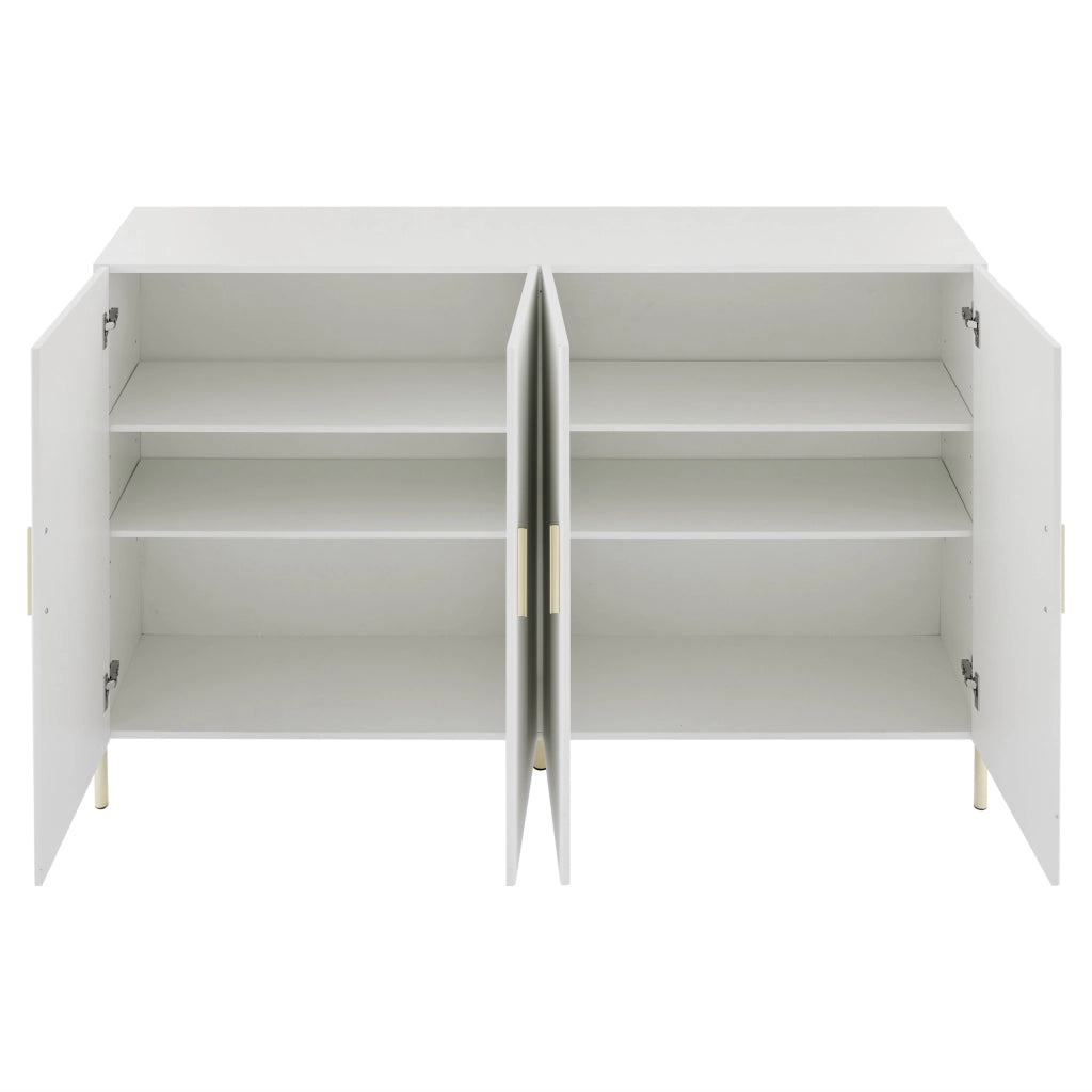 Armadio Multiuso Bianco Opaco con Ante e Ripiani ¨C Xylo ¨C 160x35x100 cm