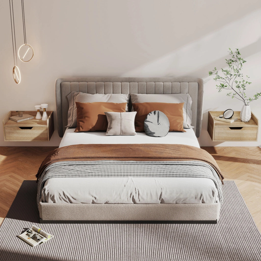 Comodino ¨C zephmum ¨C legno naturale 40x30x19,5cm