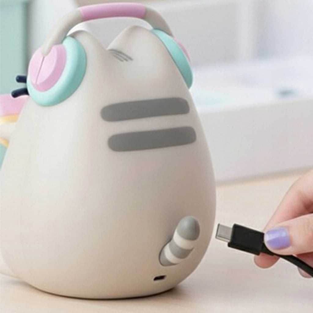 Lampada da 16 cm con pulsante di accensione/spegnimento Ricaricabile Beige Pusheen