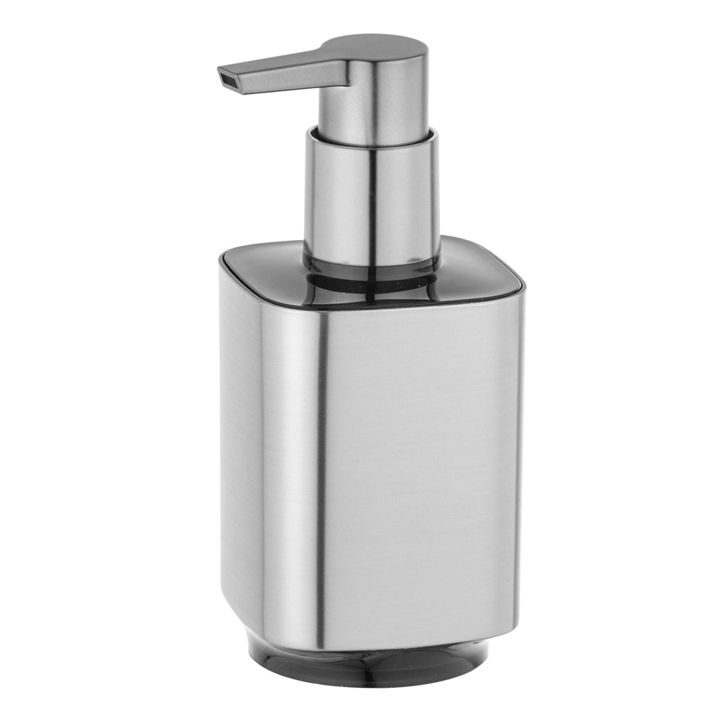 Set accessori bagno 3 pezzi color argento satinato e nero Lumina