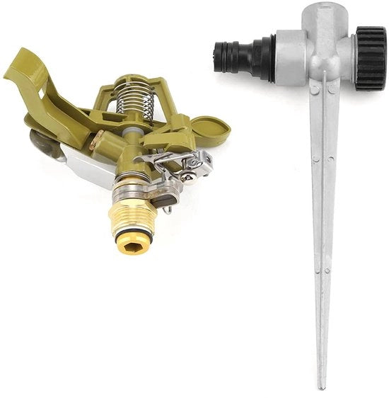 Sistemazione d'irrigazione per giardino 360° regolabile - Aspiratore a zampa di gallina - Pezzo di base in zinco - Dimensioni 58,5 cm - Irrigazione per giardino - Aspiratore a getto