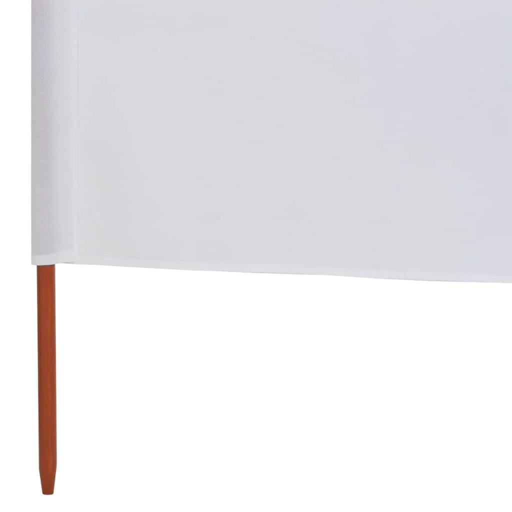 Schermo divisorio in tessuto a 5 pannelli 600 x 120 cm bianco sabbia 02_0008819
