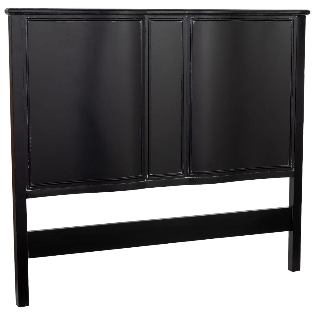 Testiera in legno nero, 150x6x130h cm
