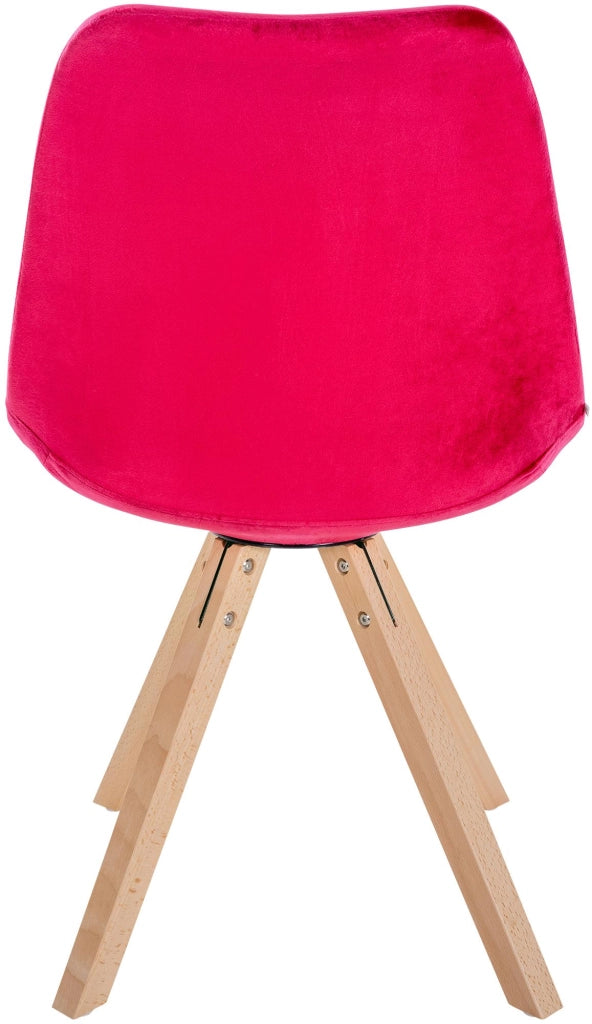 Sedia Sofia Velvet rosso,natura (quadrato)