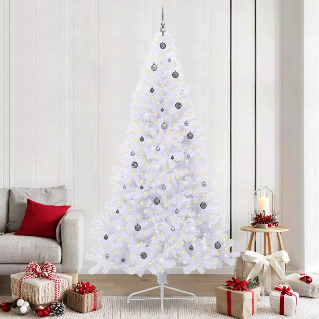 Albero di Natale artificiale Bianco 240 cm PVC e Acciaio 3426833