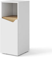 Mobiletto bagno Marelle, Bianco/Artisan, 30 x 74.5 cm con porta e scomparto aperto, per la conservazione di articoli da bagno e asciugamani