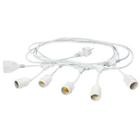 Cavo per Esterno con 5 Portalampade E27 5m in Termoplastico Sovil Bianco