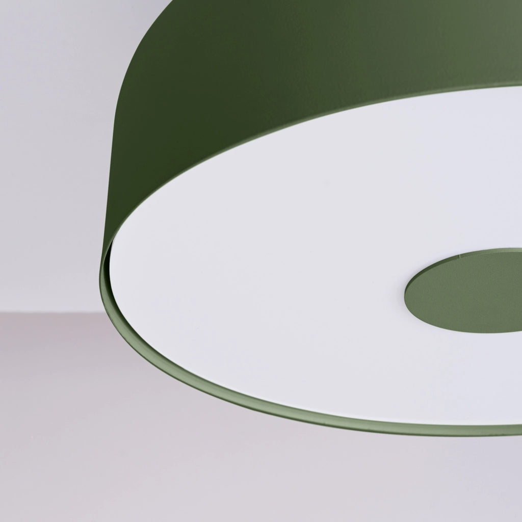 Plafoniera moderna tonda verde oliva Ø30cm 4xE27 TEKNAR