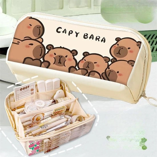 Etui con cassetta di scrittura, etui con grande capacità per donne, 8 strati