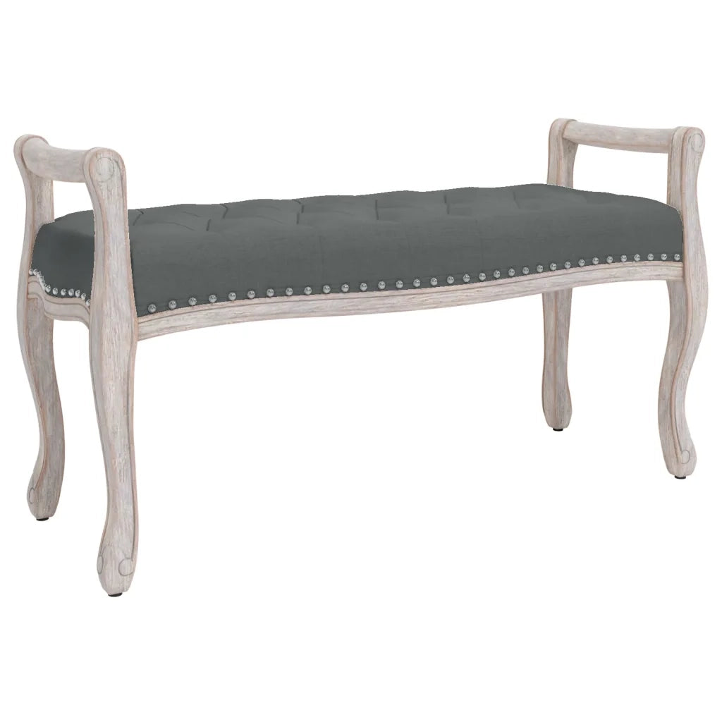 Panca-Sgabello Grigio Scuro 110x45x60 cm in Tessuto