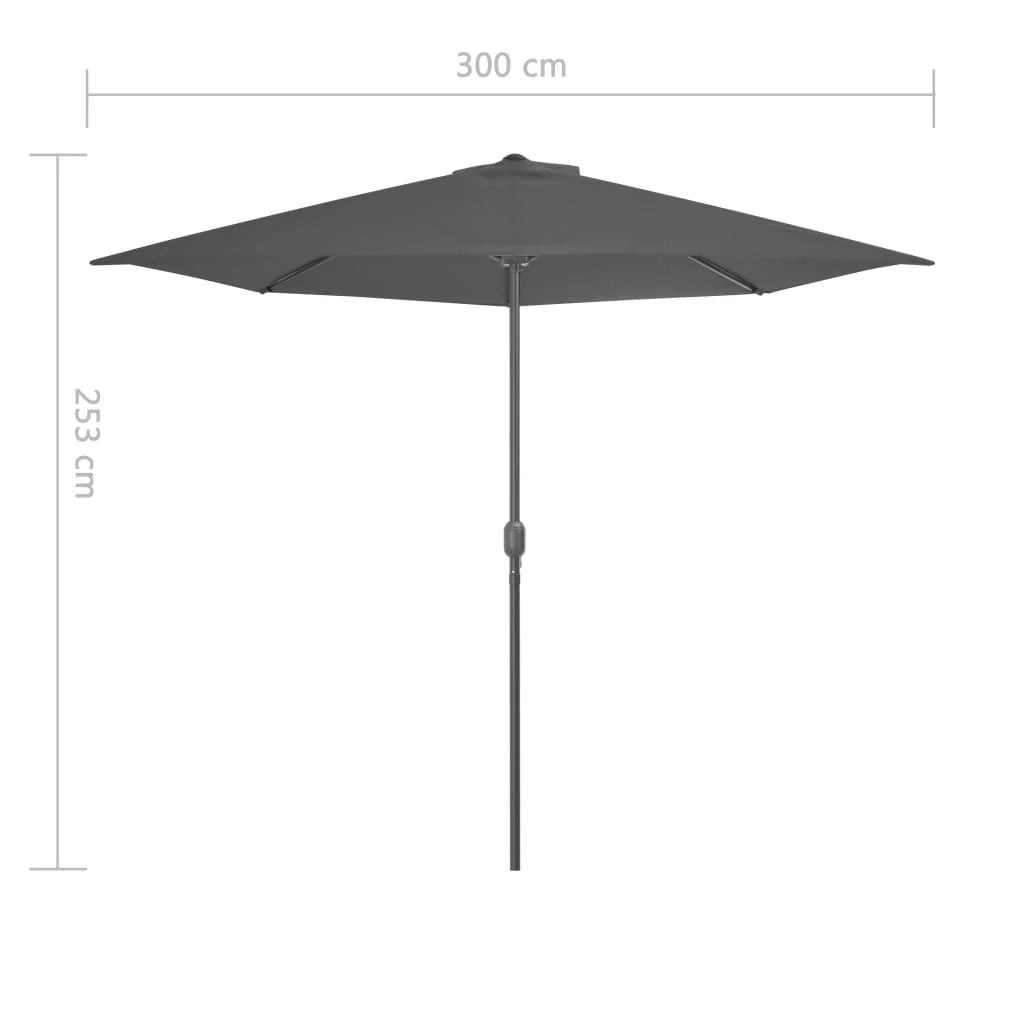 Ombrellone da balcone e palo in alluminio antracite 300 x 150 cm mezzo 02_0008311